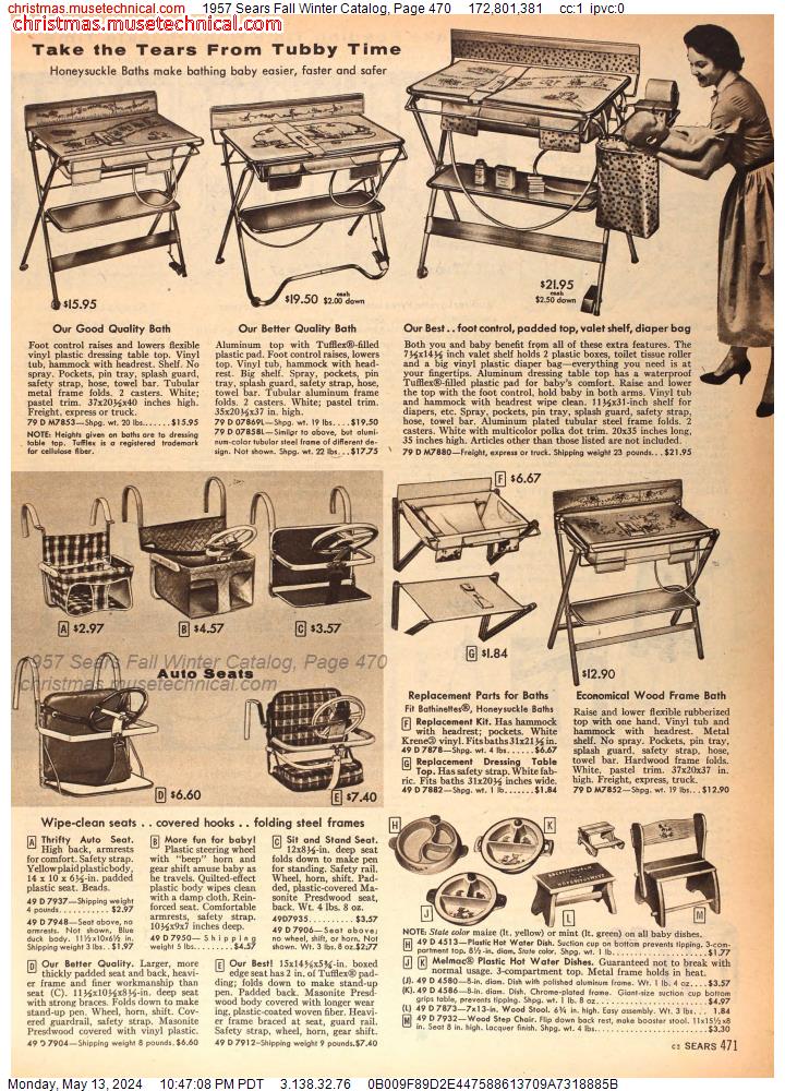 1957 Sears Fall Winter Catalog, Page 470