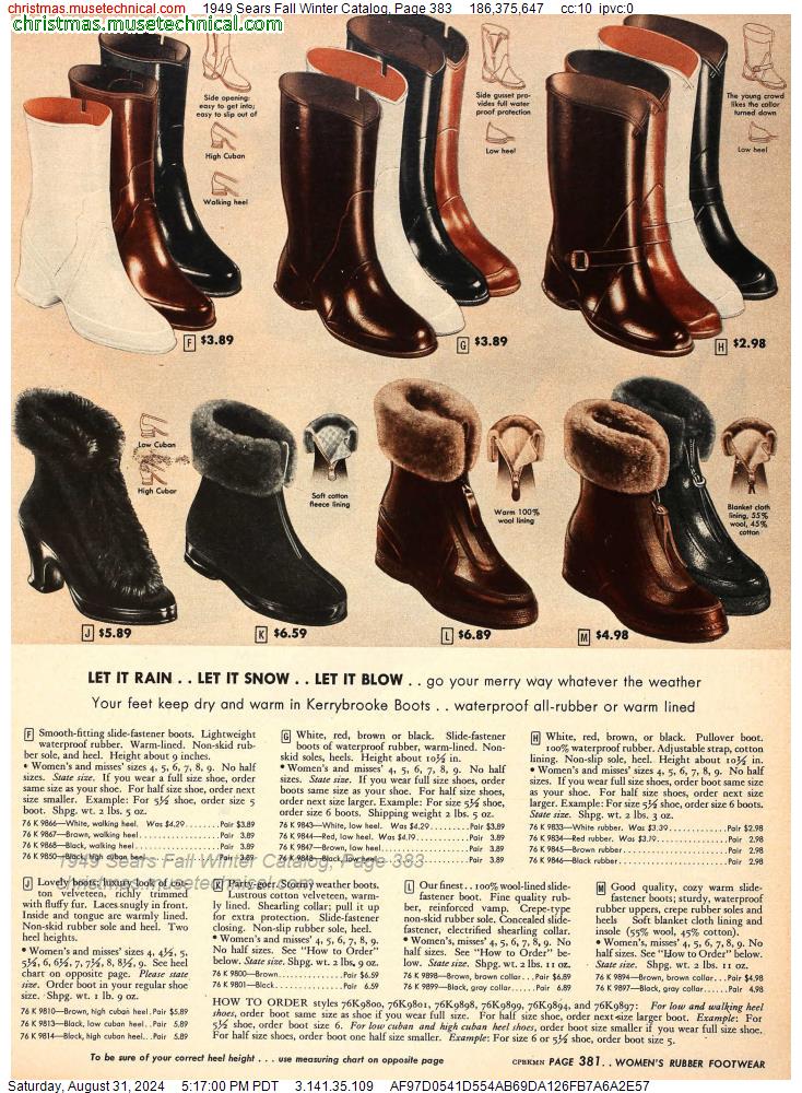 1949 Sears Fall Winter Catalog, Page 383