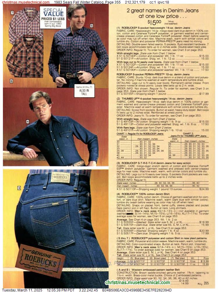 1983 Sears Fall Winter Catalog, Page 355