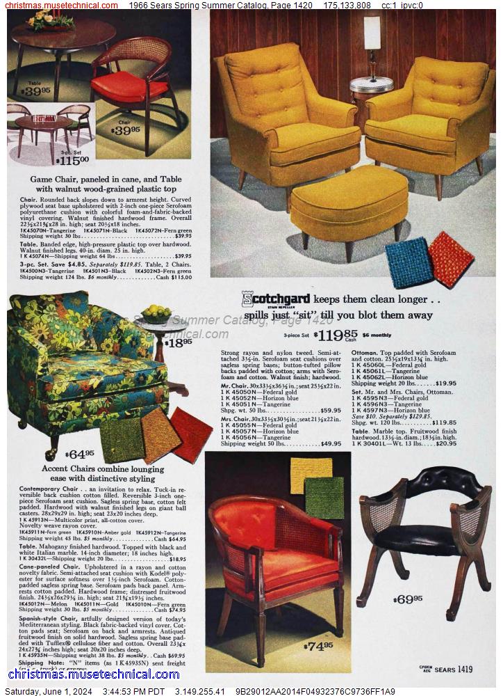 1966 Sears Spring Summer Catalog, Page 1420