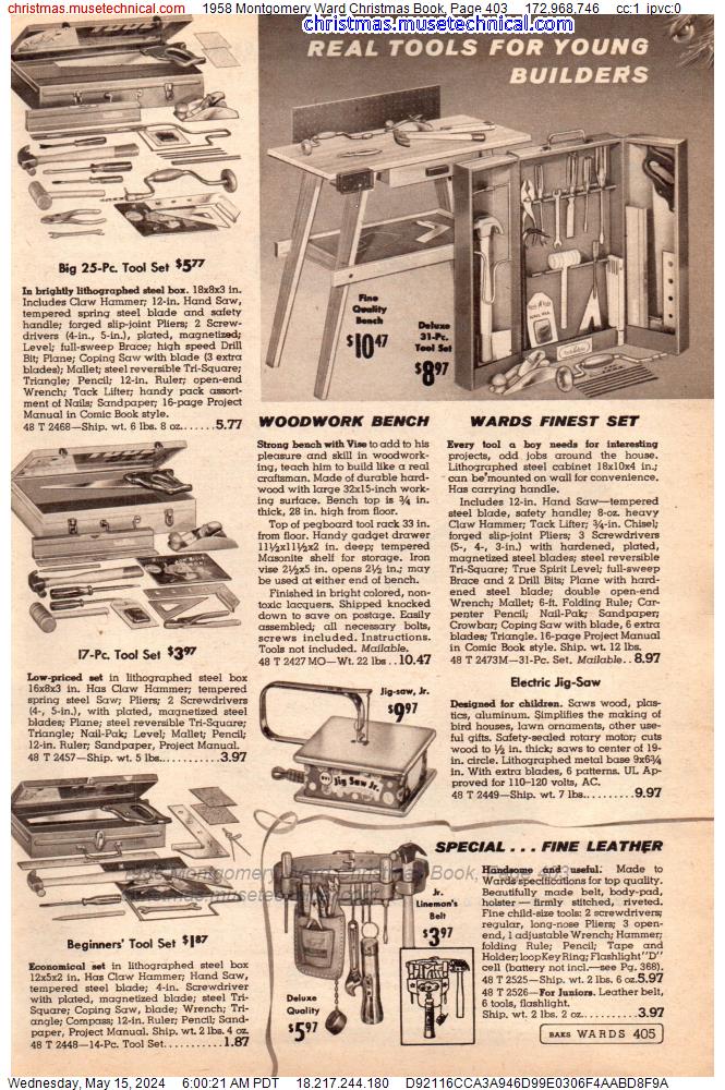 1958 Montgomery Ward Christmas Book, Page 403