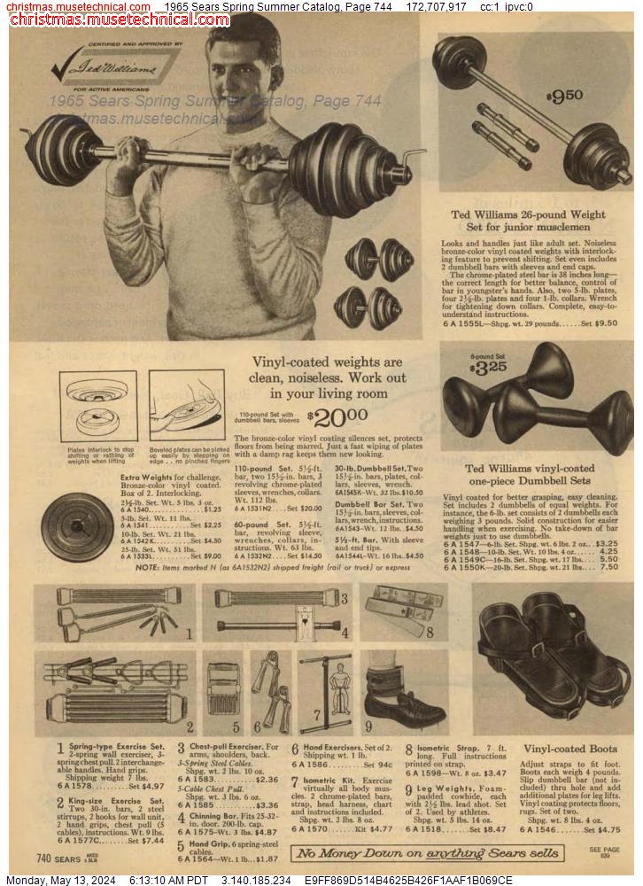 1965 Sears Spring Summer Catalog, Page 744