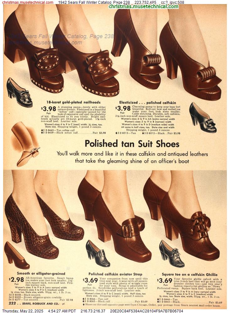 1942 Sears Fall Winter Catalog, Page 238