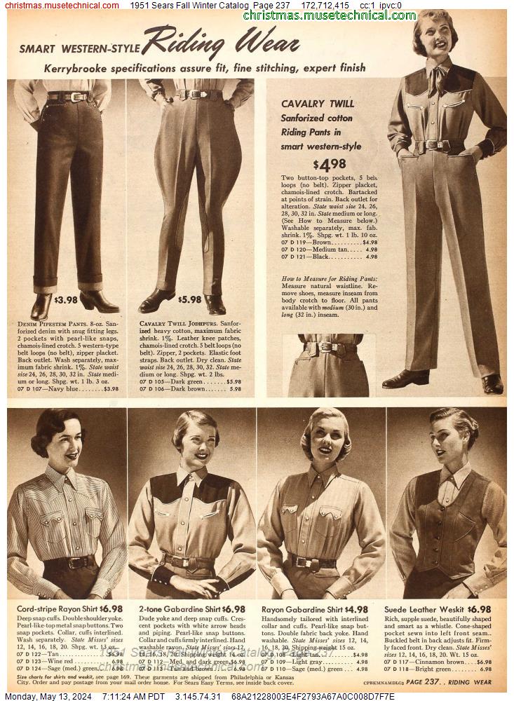 1951 Sears Fall Winter Catalog, Page 237