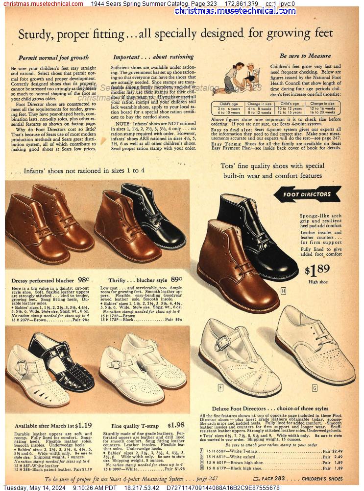 1944 Sears Spring Summer Catalog, Page 323