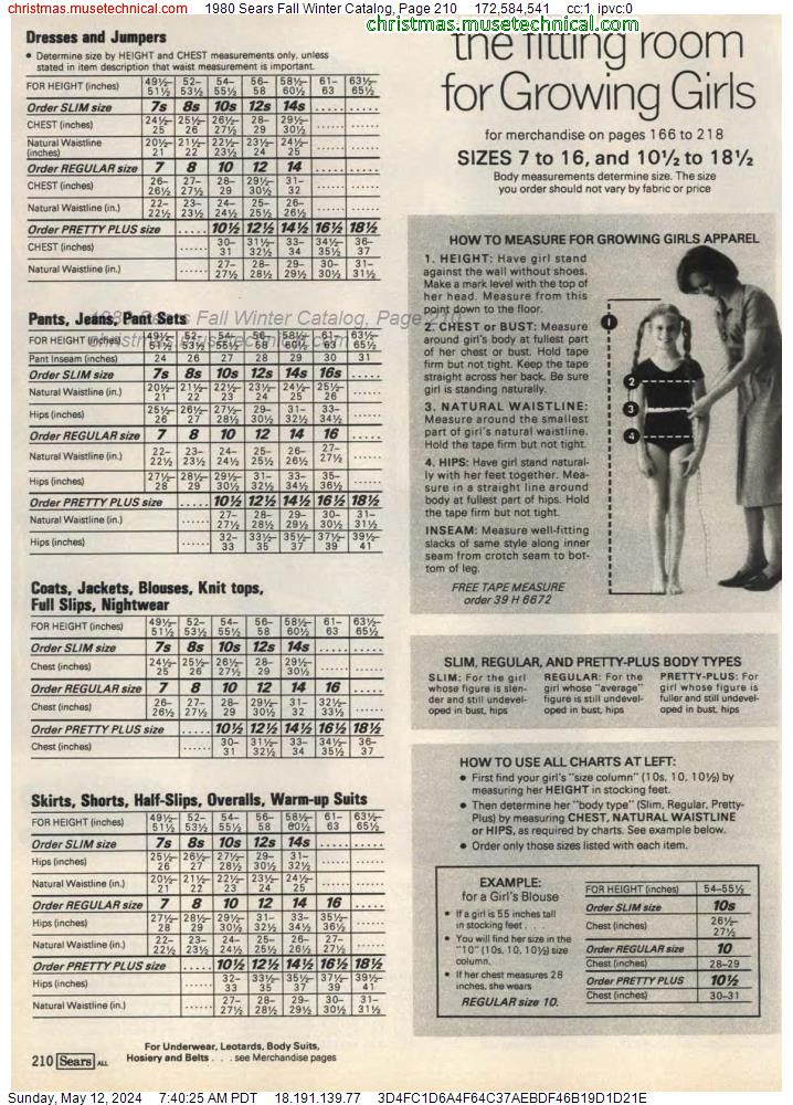 1980 Sears Fall Winter Catalog, Page 210