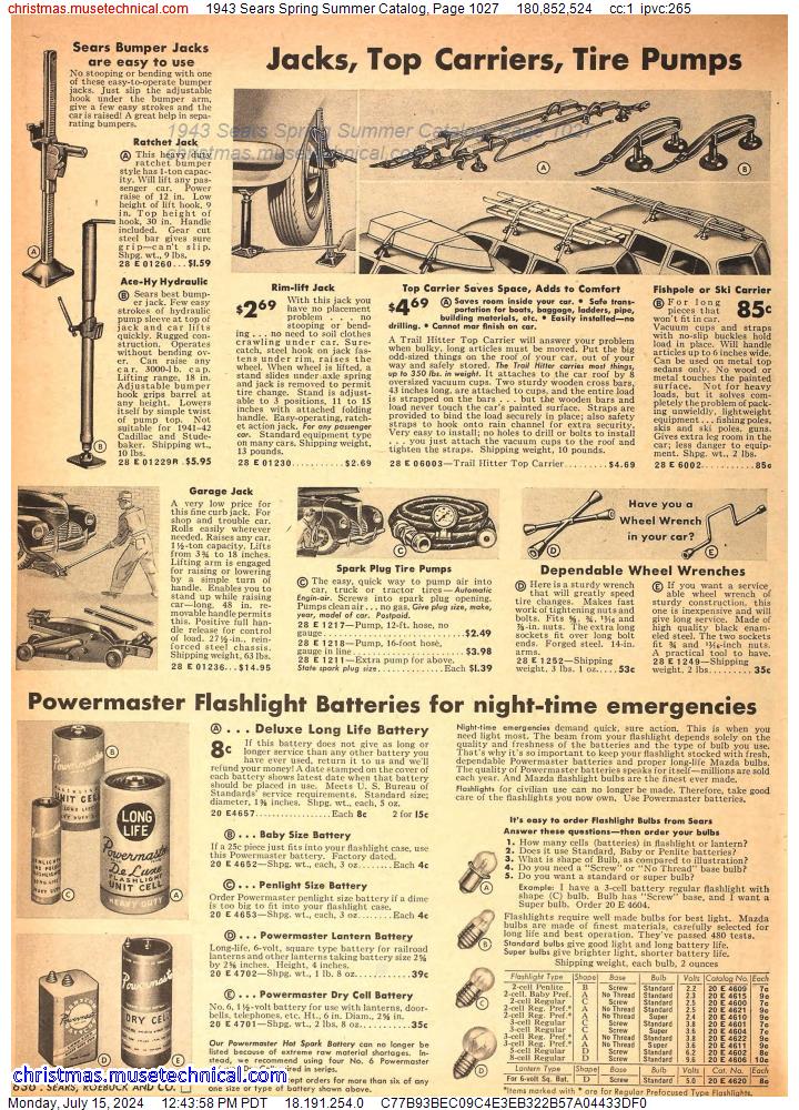 1943 Sears Spring Summer Catalog, Page 1027