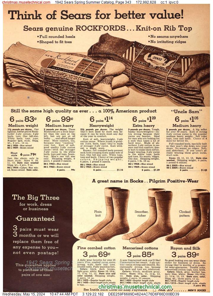 1942 Sears Spring Summer Catalog, Page 343