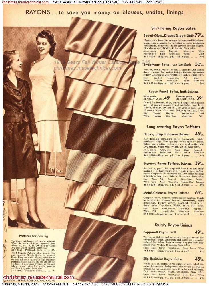 1943 Sears Fall Winter Catalog, Page 246