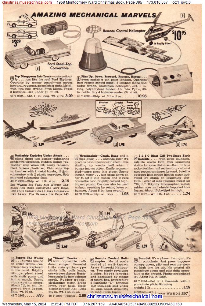 1958 Montgomery Ward Christmas Book, Page 395