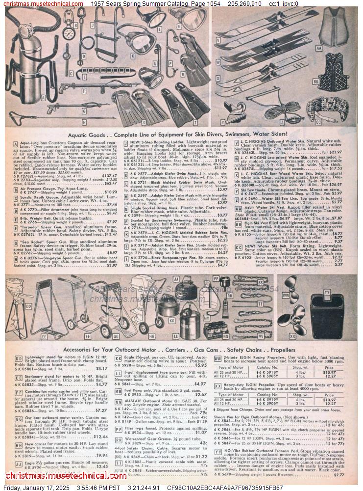 1957 Sears Spring Summer Catalog, Page 1054