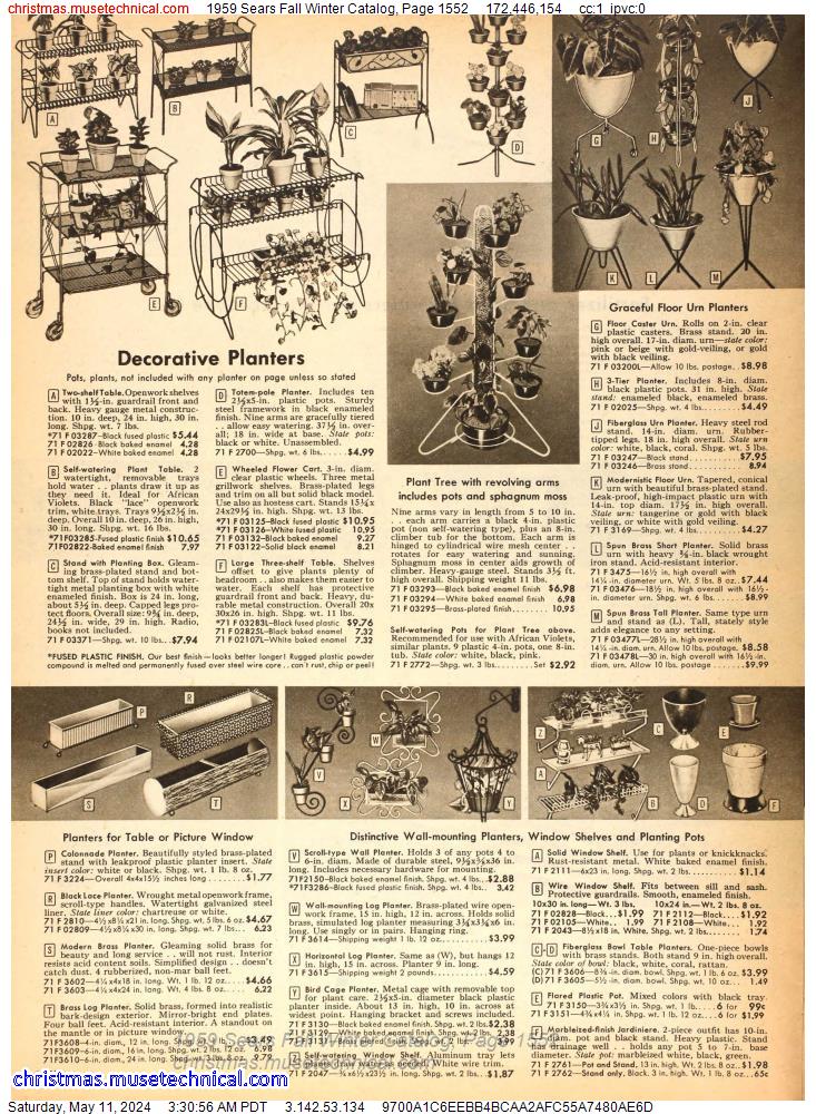 1959 Sears Fall Winter Catalog, Page 1552