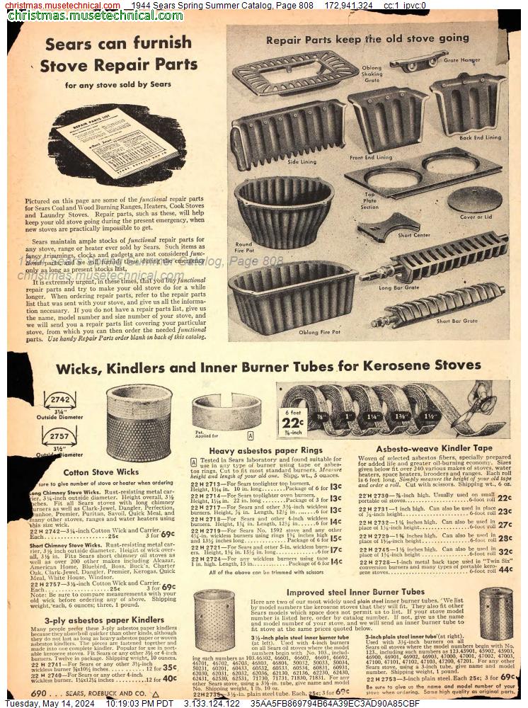 1944 Sears Spring Summer Catalog, Page 808