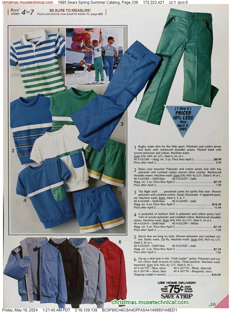 1985 Sears Spring Summer Catalog, Page 336