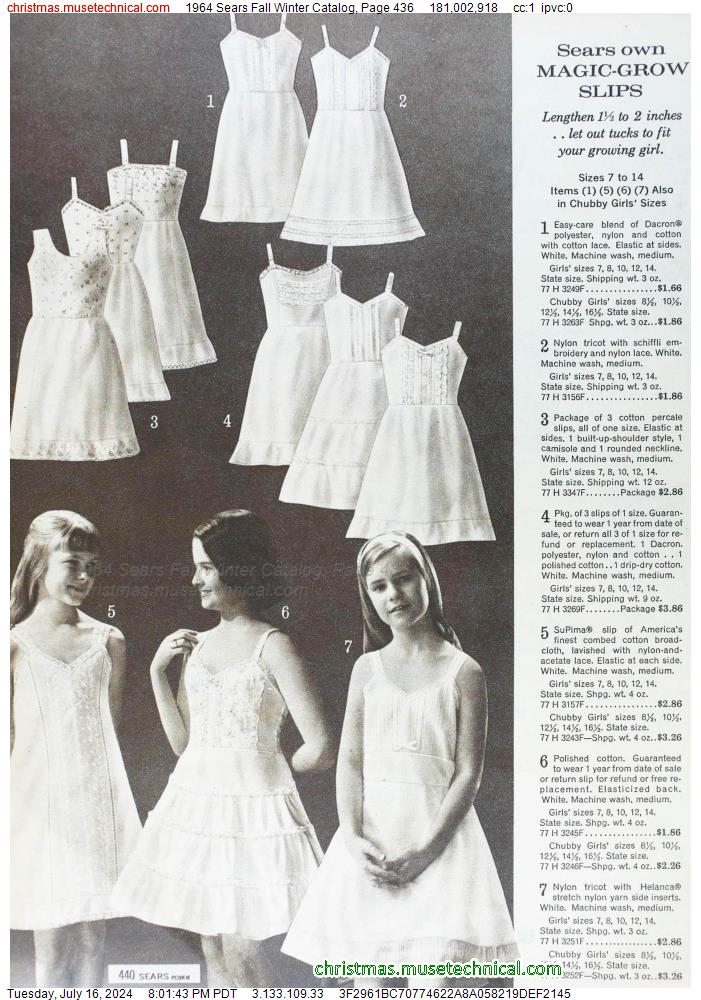 1964 Sears Fall Winter Catalog, Page 436