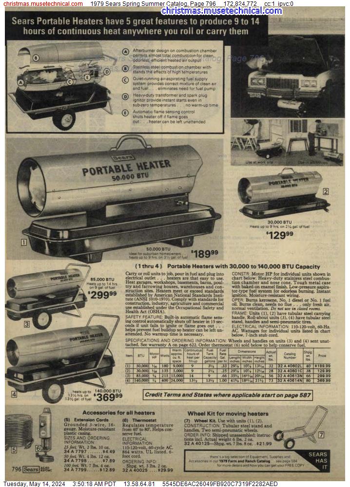 1979 Sears Spring Summer Catalog, Page 796