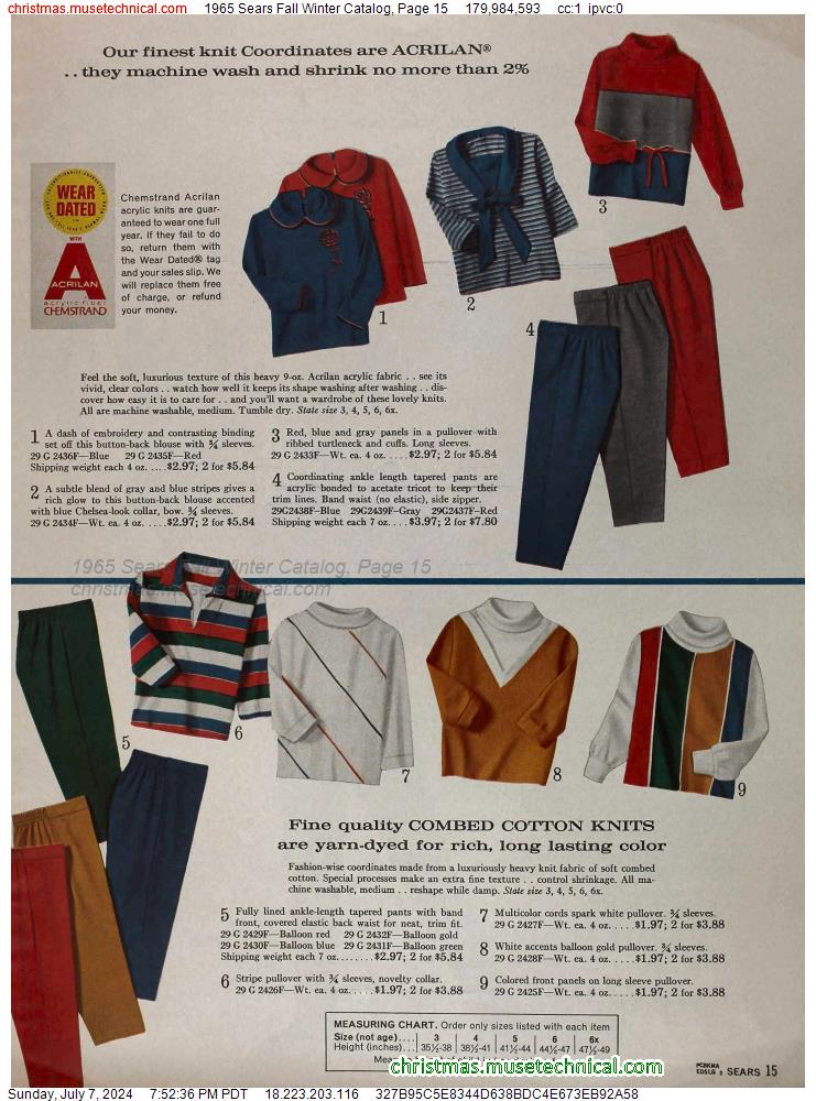 1965 Sears Fall Winter Catalog, Page 15