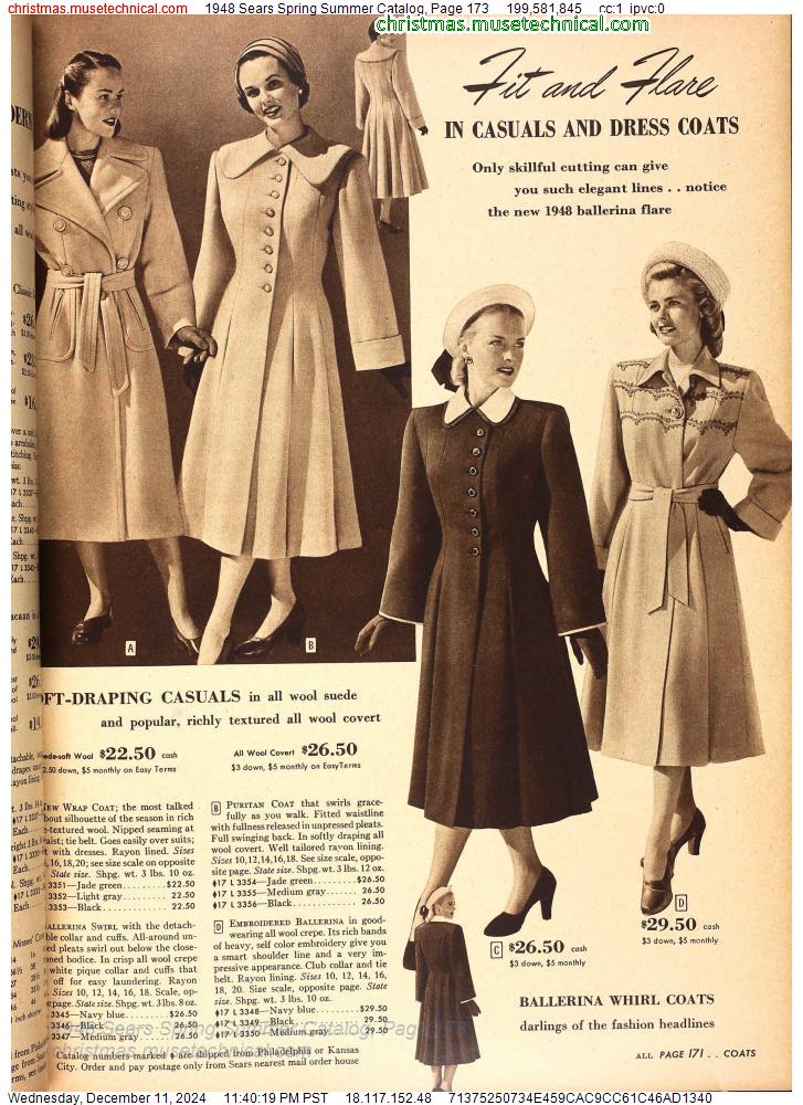 1948 Sears Spring Summer Catalog, Page 173