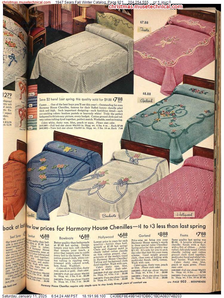 1947 Sears Fall Winter Catalog, Page 921