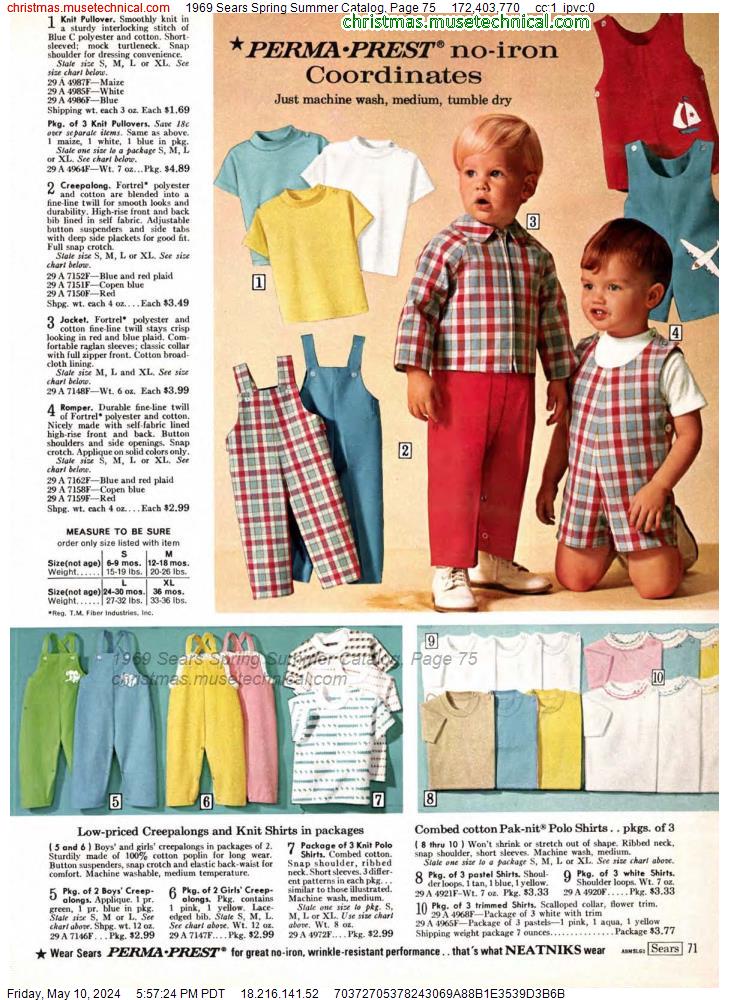 1969 Sears Spring Summer Catalog, Page 75