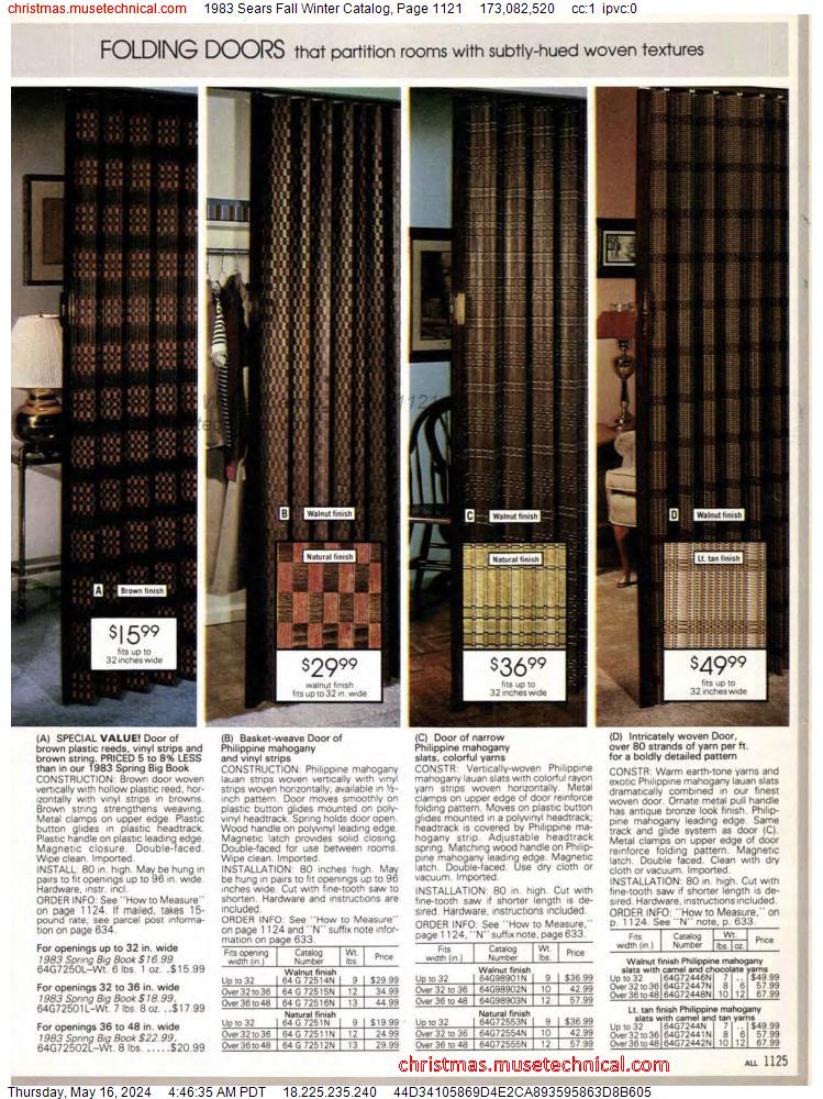 1983 Sears Fall Winter Catalog, Page 1121