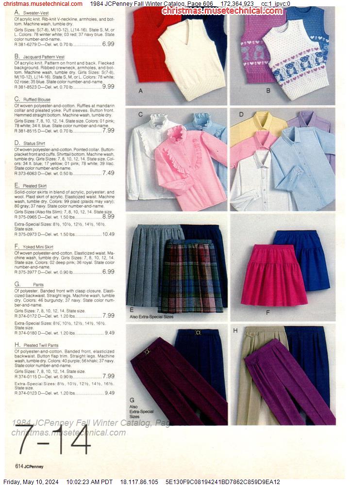 1984 JCPenney Fall Winter Catalog, Page 606