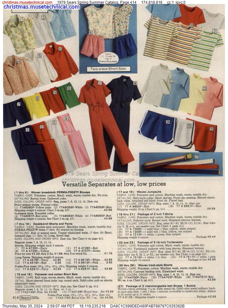 1979 Sears Spring Summer Catalog, Page 414