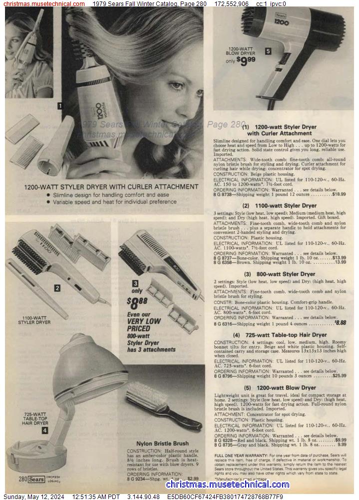 1979 Sears Fall Winter Catalog, Page 280