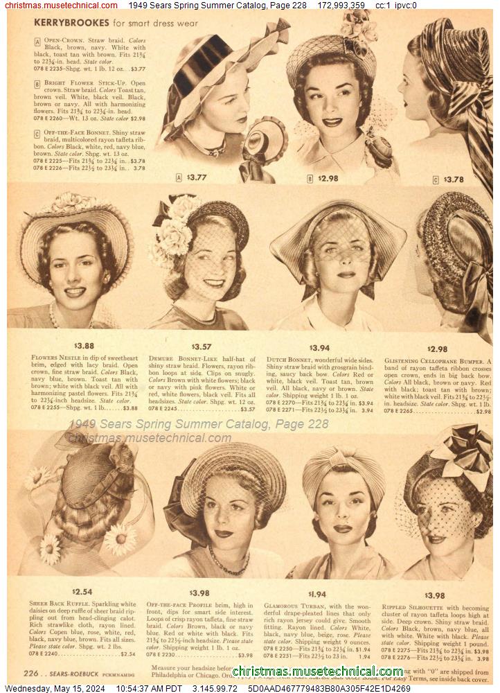 1949 Sears Spring Summer Catalog, Page 228