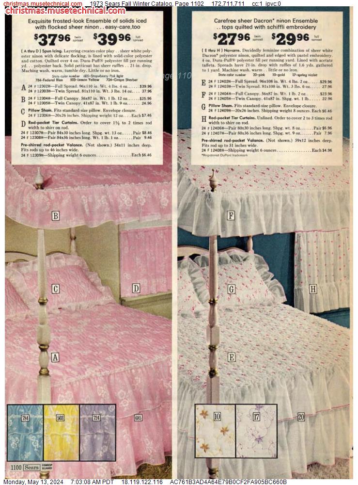 1973 Sears Fall Winter Catalog, Page 1102