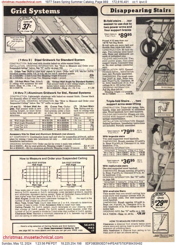 1977 Sears Spring Summer Catalog, Page 869