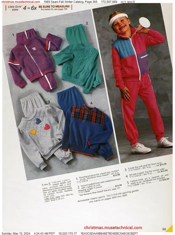 1985 Sears Fall Winter Catalog, Page 365