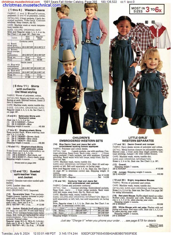 1981 Sears Fall Winter Catalog, Page 385