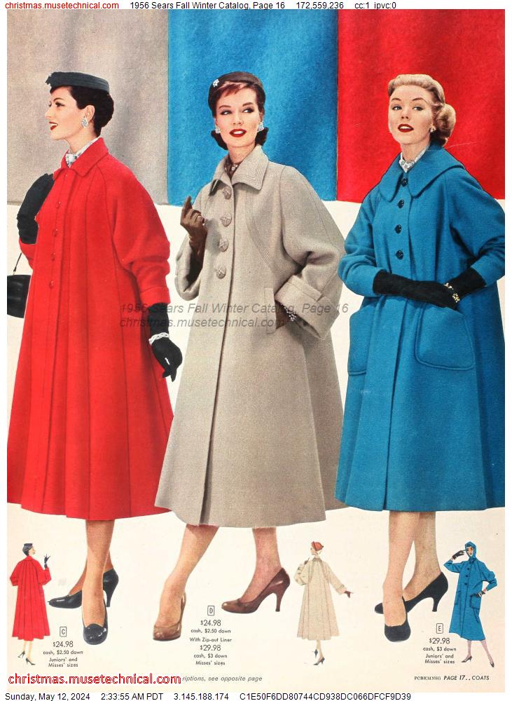 1956 Sears Fall Winter Catalog, Page 16