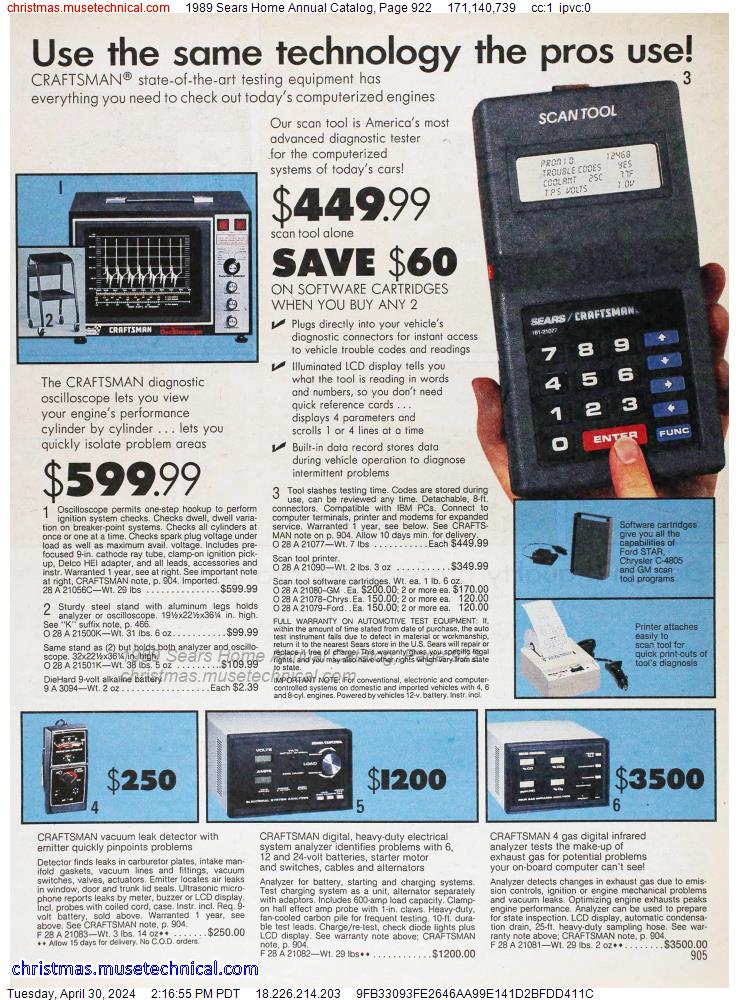 1989 Sears Home Annual Catalog, Page 922
