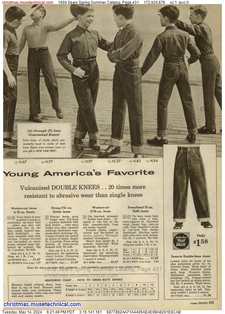 1959 Sears Spring Summer Catalog, Page 431