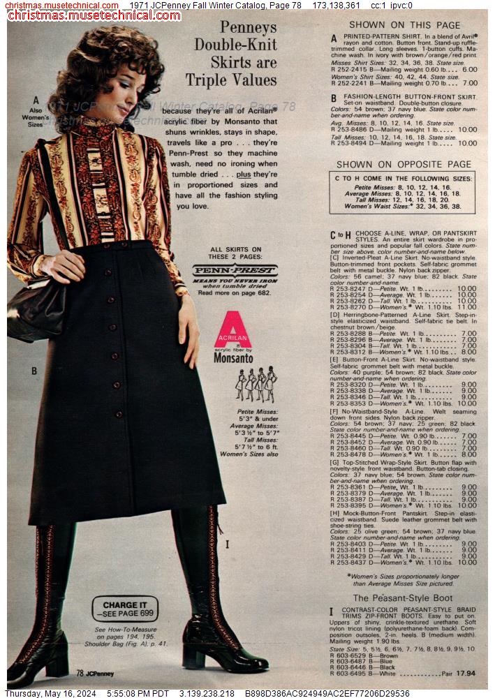 1971 JCPenney Fall Winter Catalog, Page 78