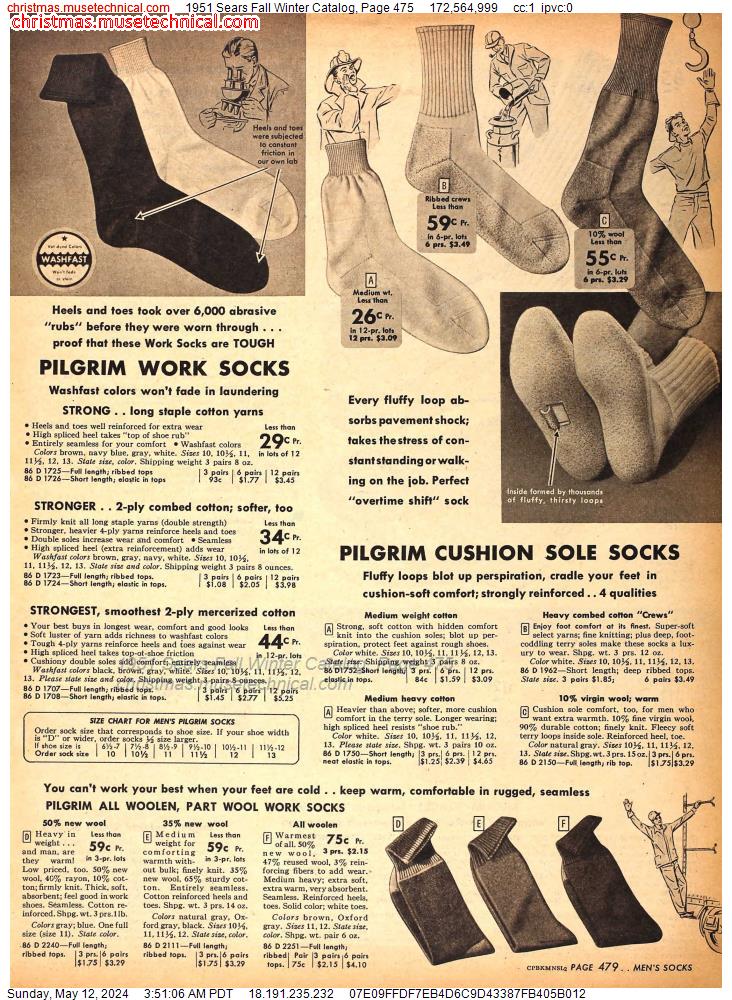 1951 Sears Fall Winter Catalog, Page 475