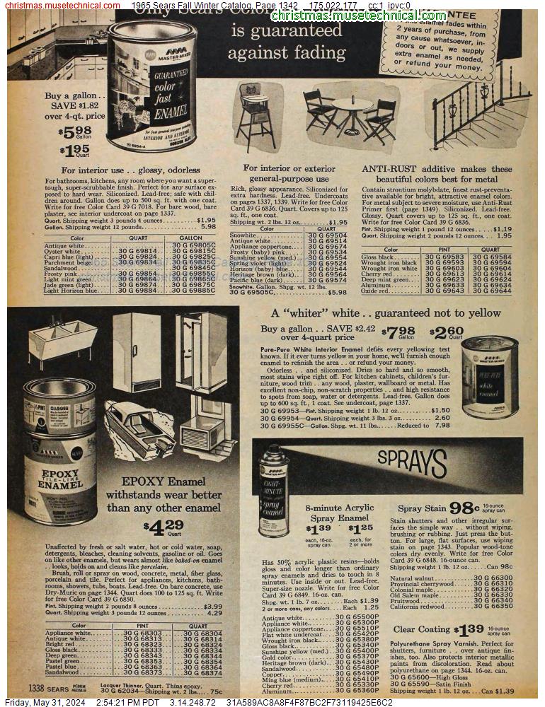 1965 Sears Fall Winter Catalog, Page 1342