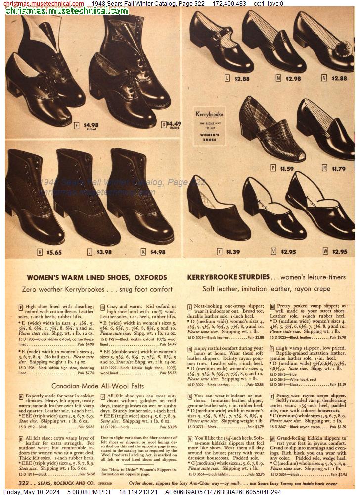 1948 Sears Fall Winter Catalog, Page 322