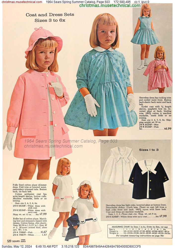 1964 Sears Spring Summer Catalog, Page 503