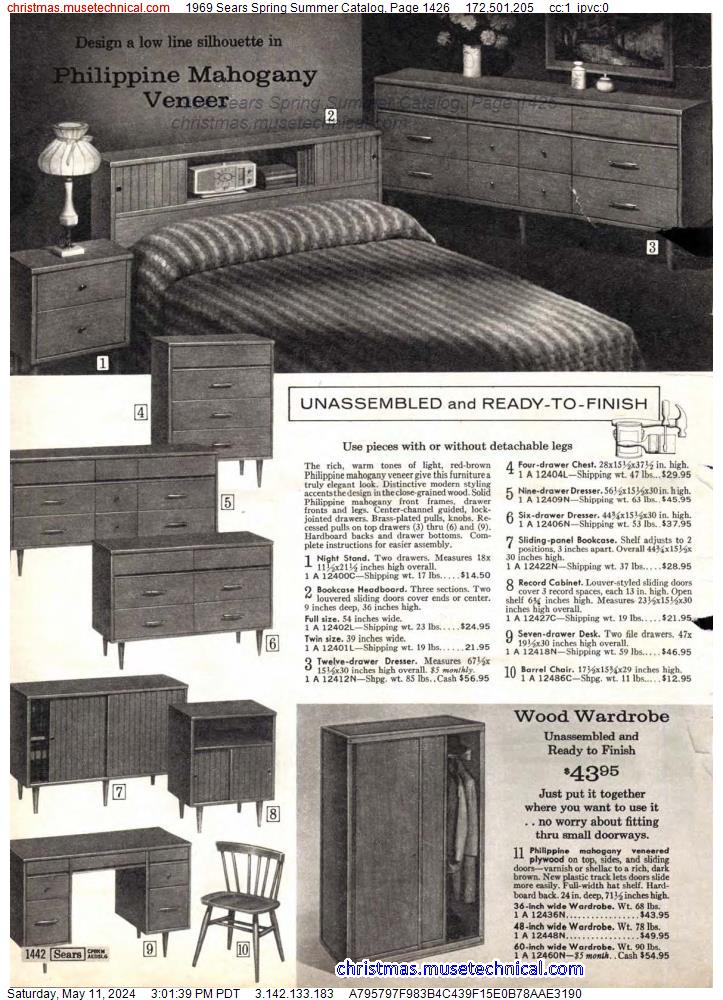 1969 Sears Spring Summer Catalog, Page 1426