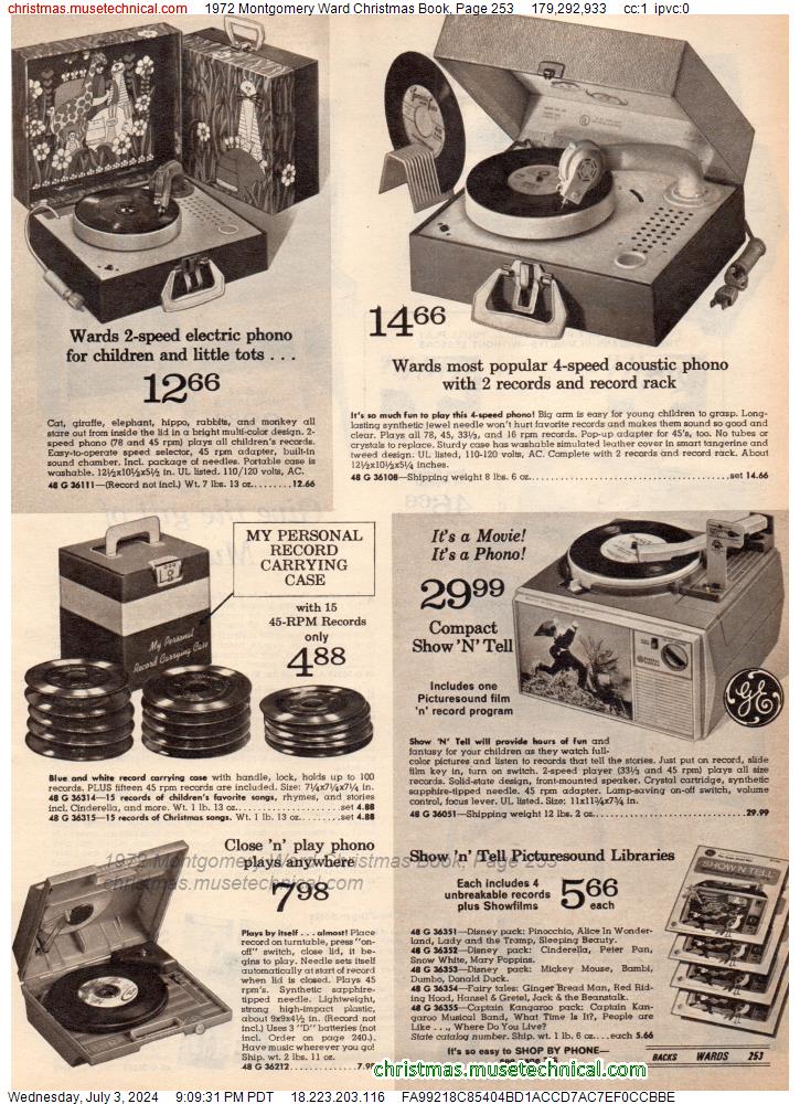 1972 Montgomery Ward Christmas Book, Page 253