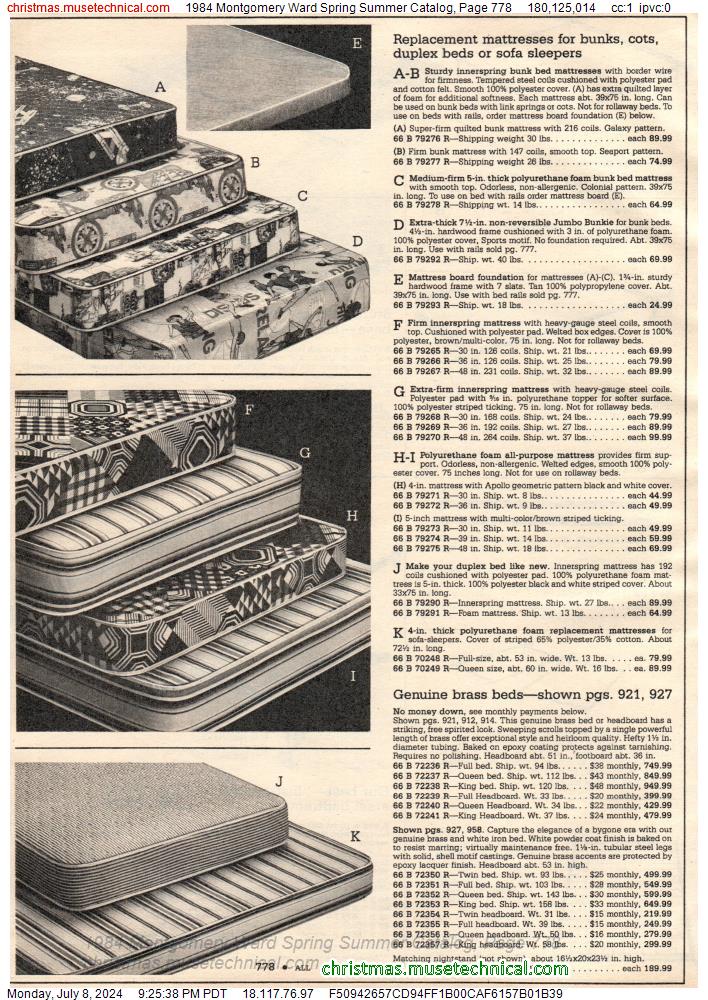 1984 Montgomery Ward Spring Summer Catalog, Page 778