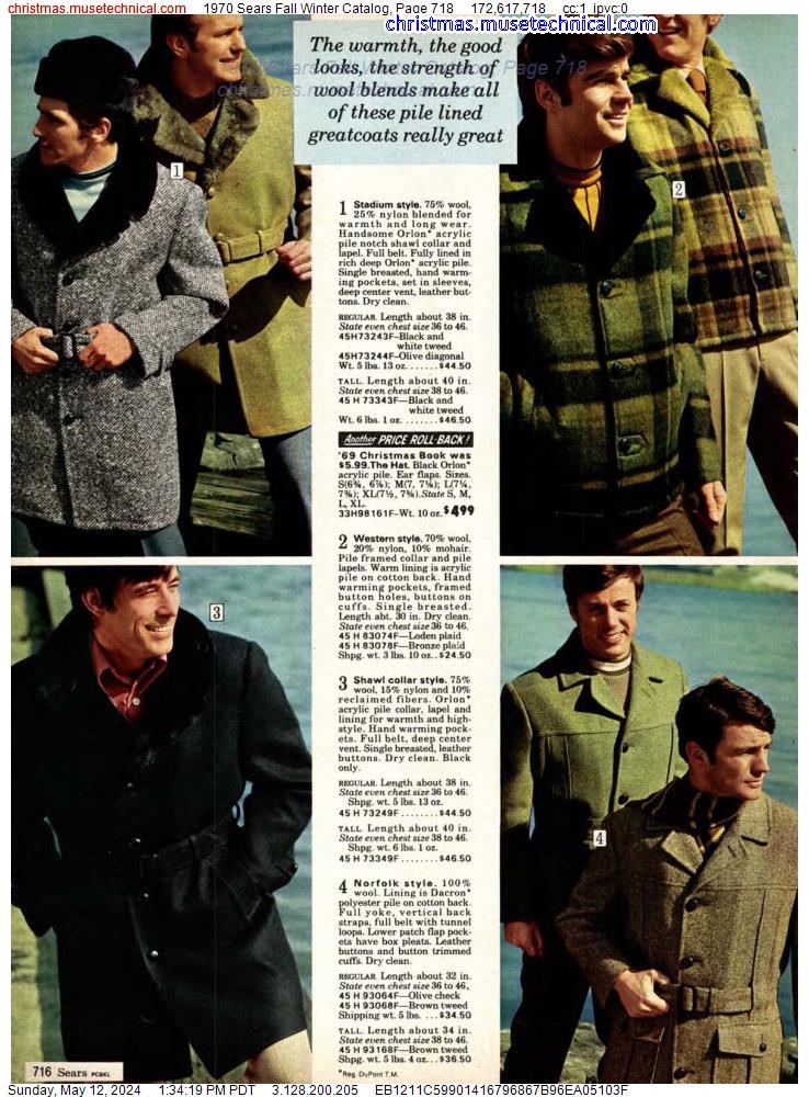1970 Sears Fall Winter Catalog, Page 718