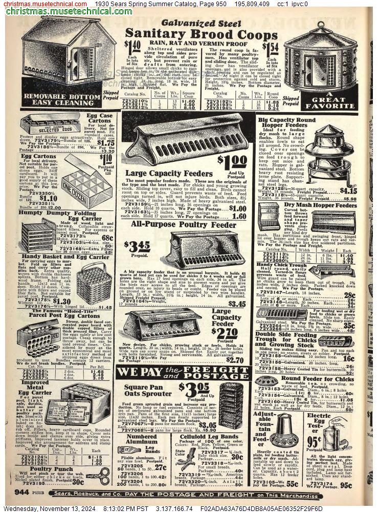 1930 Sears Spring Summer Catalog, Page 950