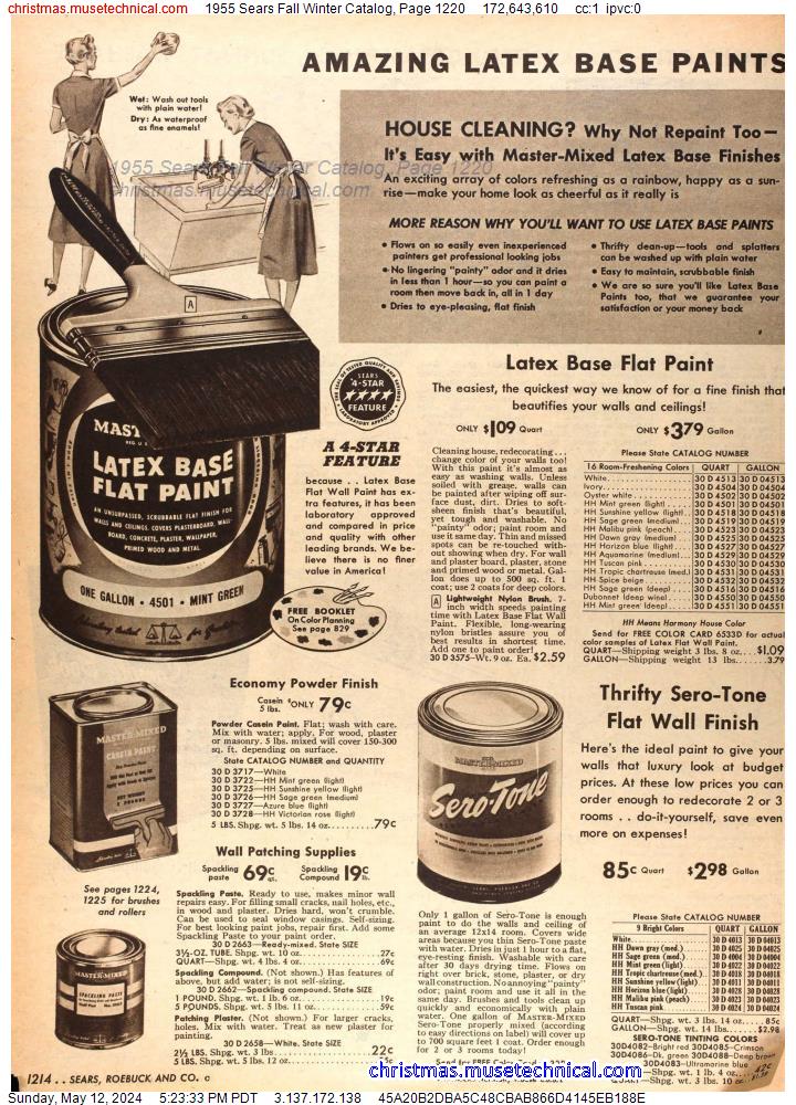 1955 Sears Fall Winter Catalog, Page 1220