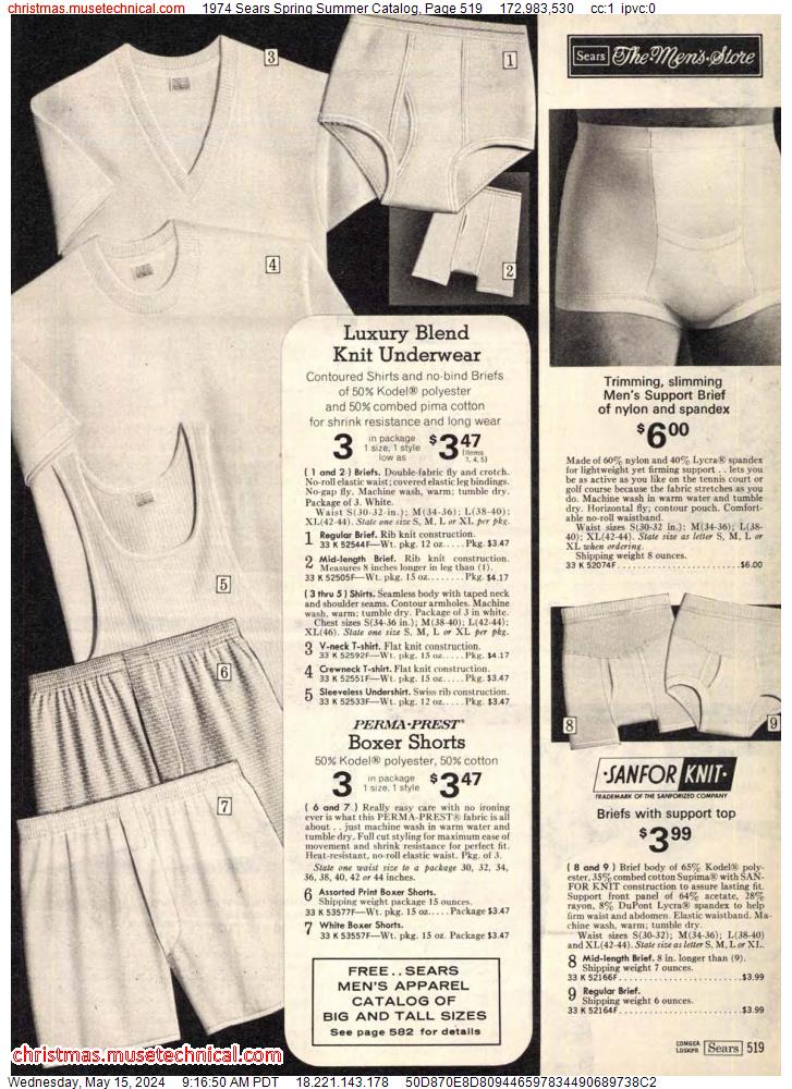 1974 Sears Spring Summer Catalog, Page 519
