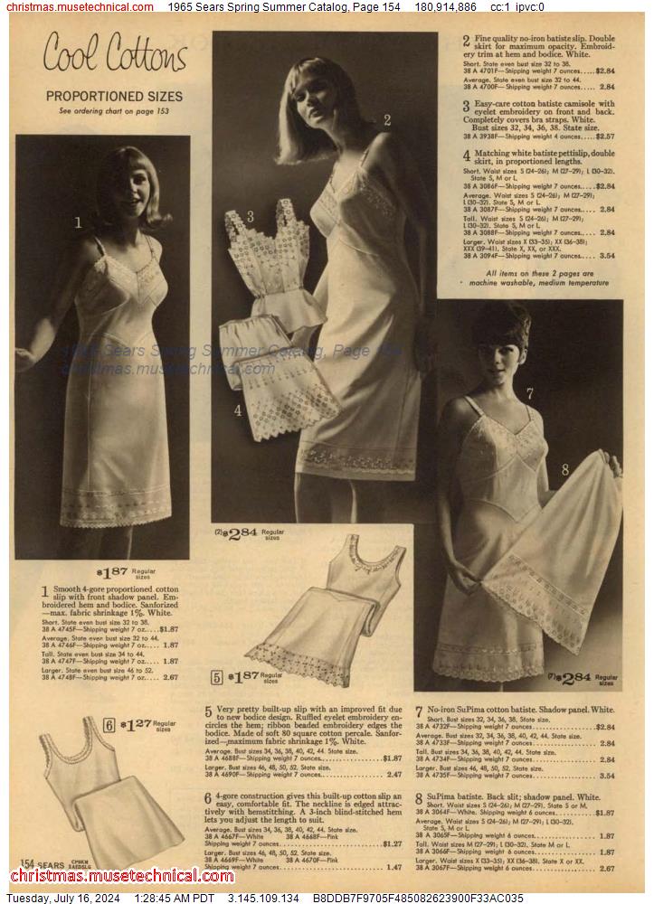 1965 Sears Spring Summer Catalog, Page 154
