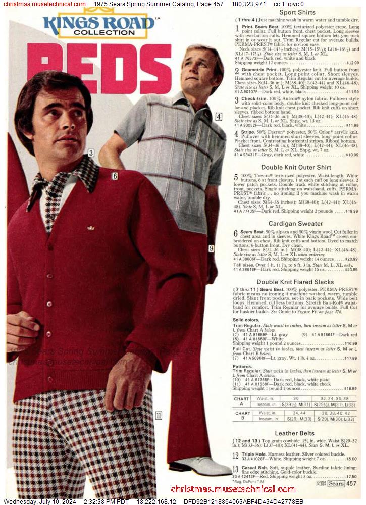 1975 Sears Spring Summer Catalog, Page 457